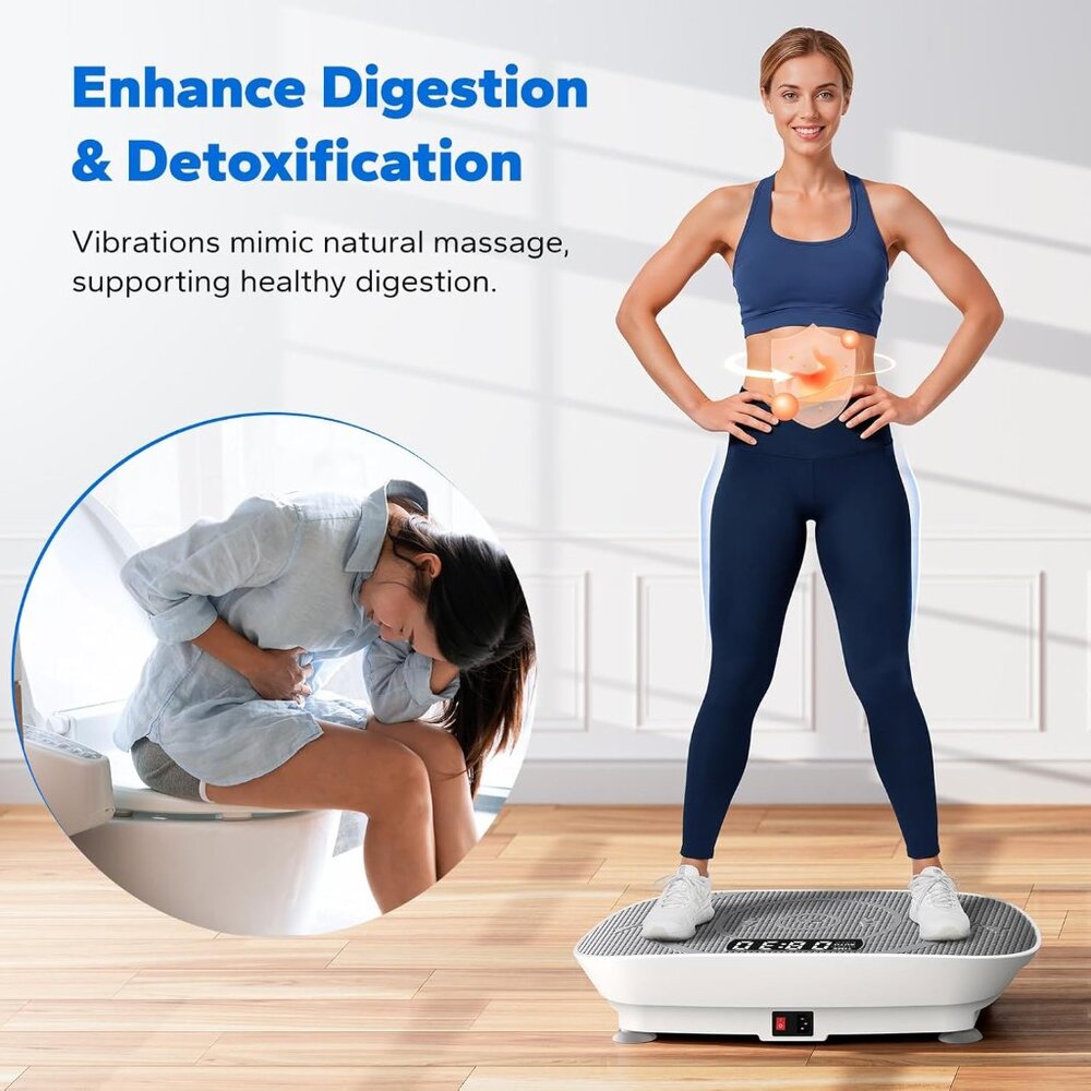 MERACH Vibration Plate Exercise Machine, with Real-Time Calorie Tracking